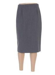 Jupe mi-longue coupe droite gris WEINBERG femme
