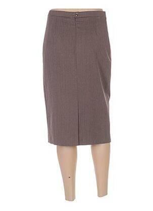 Jupe mi-longue coupe droite marron WEINBERG femme