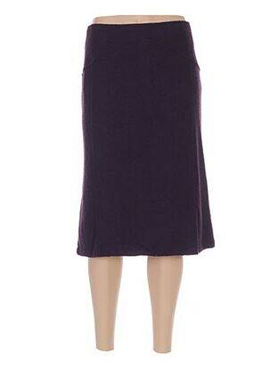 Jupe mi-longue fermeture zip latéral violet WEINBERG femme