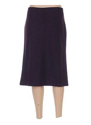 Jupe mi-longue fermeture zip latéral violet WEINBERG femme
