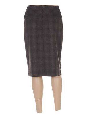 Jupe mi-longue coupe droite marron WEINBERG femme