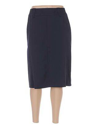 Jupe mi-longue coupe droite bleu WEINBERG femme