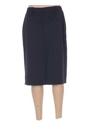Jupe mi-longue coupe droite bleu WEINBERG femme