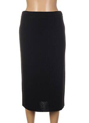 Jupe mi-longue coupe droite noir PAUPORTÉ femme