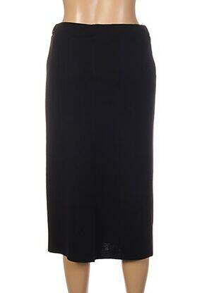 Jupe mi-longue coupe droite noir PAUPORTÉ femme