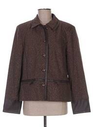 Veste casual epaulette marron PAUPORTÉ femme