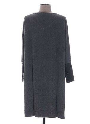 Pull tunique maille fine manches 3/4 gris PAUPORTÉ femme