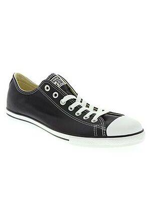Baskets matière lisse noir CONVERSE homme
