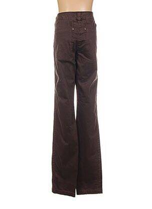 Pantalon slim taille basse taille basse marron SANDWICH femme