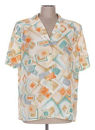 Chemisier coupe droite manches courtes orange JEAN CHRISTOPHE.G femme