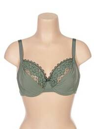 Soutien-gorge tissage tulle vert LOU femme