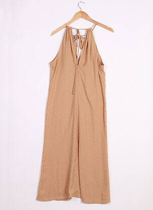 Robe longue sans manche sans manche marron L'ACADEMIE femme