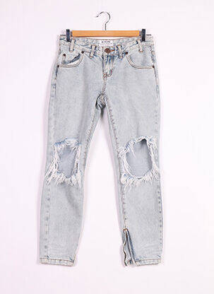 Jeans coupe slim slim taille basse bleu ONE TEASPOON femme