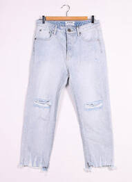 Jeans coupe droite sélection denim taille normale bleu ONE TEASPOON femme