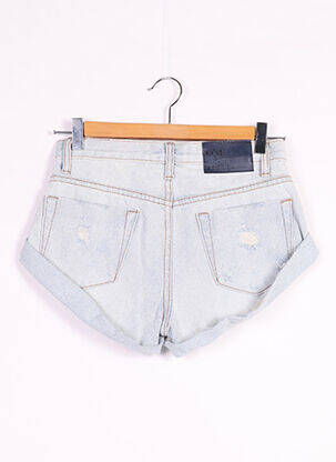 Short finition revers taille haute bleu ONE TEASPOON femme