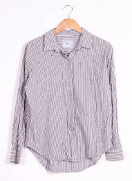 Chemisier coupe cintrée manches longues gris RAILS femme