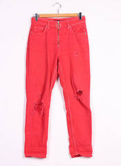 Jeans skinny rouge BERSHKA pour femme seconde vue