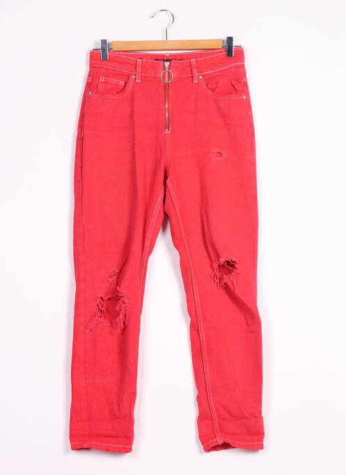 Jeans skinny rouge BERSHKA pour femme