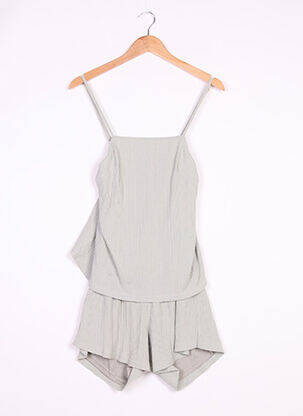 Combishort col carré vert SABO SKIRT femme