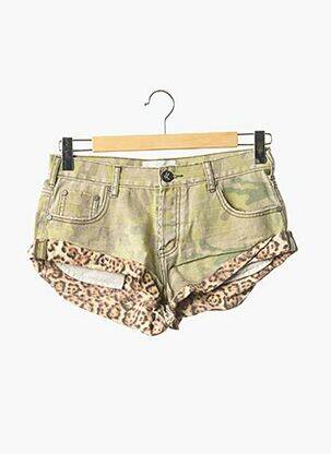 Short finition revers taille basse vert ONE TEASPOON femme