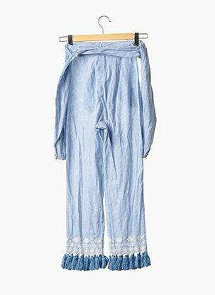 Pantalon droit taille haute taille haute bleu TULAROSA femme