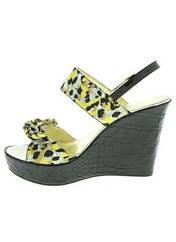 Sandales/Nu pieds jaune AZUREE pour femme seconde vue