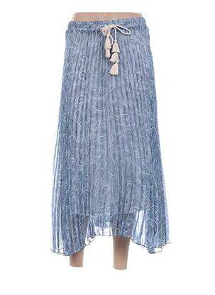 Jupe longue doublure bleu MISS KOO femme