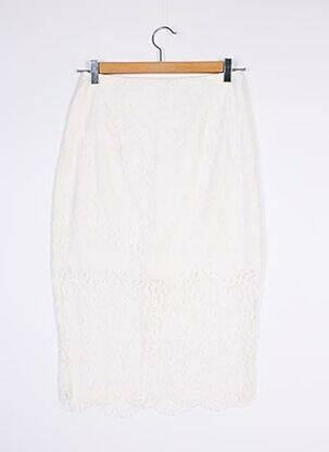 Jupe mi-longue coupe droite beige KEEPSAKE femme
