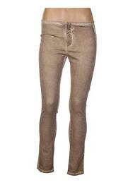 Pantalon slim taille basse taille basse beige SWILDENS femme
