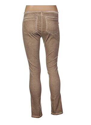 Pantalon slim taille basse taille basse beige SWILDENS femme