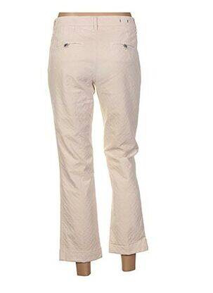 Pantalon 7/8 fermeture zippée sous rabat boutonné taille normale beige TRUE NYC femme