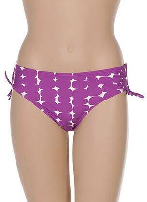 Bas de maillot de bain tissage satiné culotte violet LOU femme