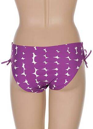 Bas de maillot de bain tissage satiné culotte violet LOU femme