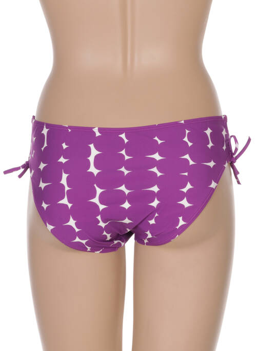 Bas de maillot de bain tissage satiné culotte violet LOU femme