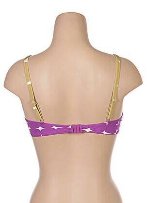 Haut de maillot de bain bretelles élastiquées ajustables violet LOU femme