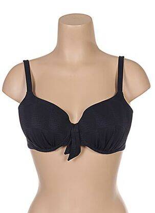 Haut de maillot de bain bretelles élastiquées ajustables noir LOU femme