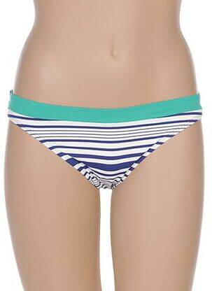 Bas de maillot de bain imprimé rayures bikini bleu VARIANCE femme