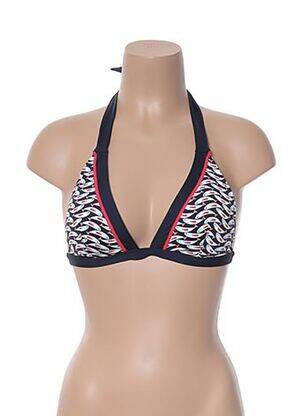 Haut de maillot de bain fermeture liens à nouer haut triangles bleu VARIANCE femme