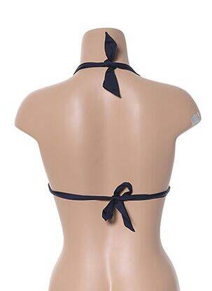 Haut de maillot de bain fermeture liens à nouer haut triangles bleu VARIANCE femme
