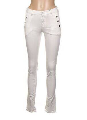 Pantalon slim taille basse taille basse blanc SCOTCH & SODA femme
