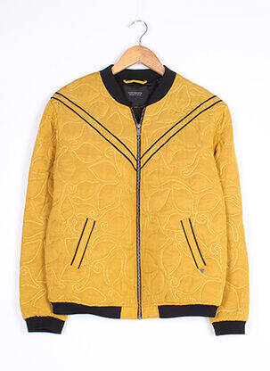 Blouson finition bords-côtes jaune MAISON SCOTCH femme