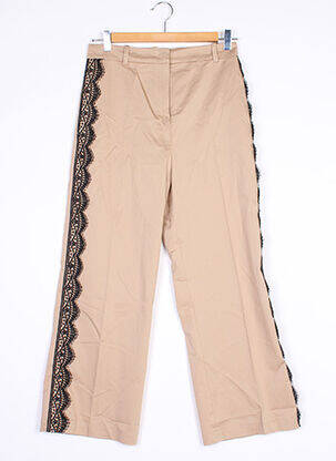 Pantalon 7/8 taille haute taille haute beige PINKO femme