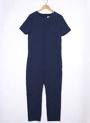 Combi-pantalon fermeture zippée au dos bleu ANNA STUDIO femme