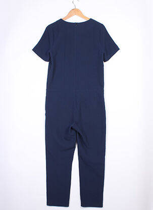 Combi-pantalon fermeture zippée au dos bleu ANNA STUDIO femme