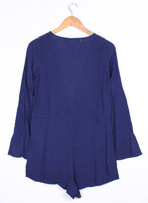 Combishort col v bleu MORRISDAY femme