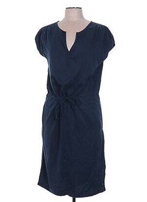 Robe mi-longue manches courtes manches courtes bleu GARCIA femme