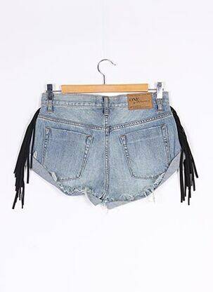 Short finition revers taille normale bleu ONE TEASPOON femme