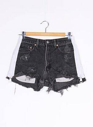 Short fermeture zippée sous rabat boutonné taille normale noir FURST OF A KIND femme