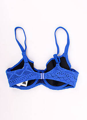 Haut de maillot de bain bretelles élastiquées ajustables bleu FREYA femme