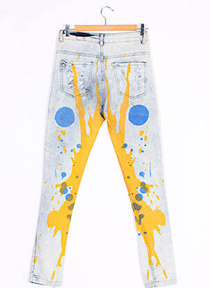 Jeans coupe droite taille haute taille haute bleu SILVIA ULSON femme